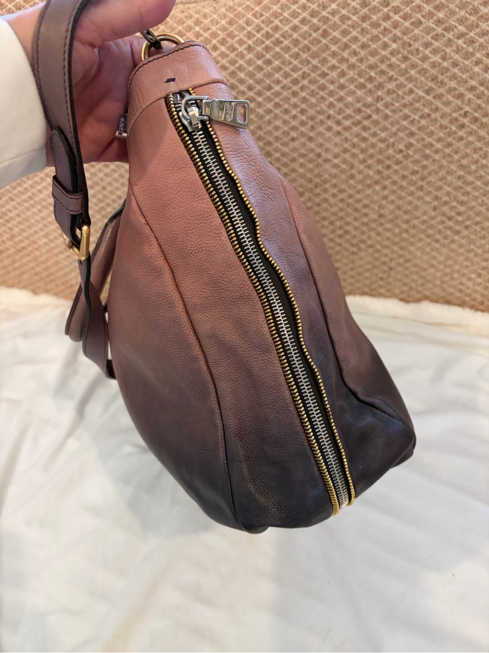 PRADA VITELLO DAINO LEATHER BAG - Picture 7 of 9